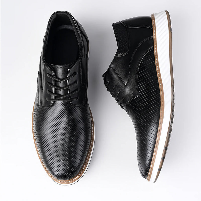 Lorenzo Vitali Lace-Up Shoes with Perforated Finish Ash & Harbor