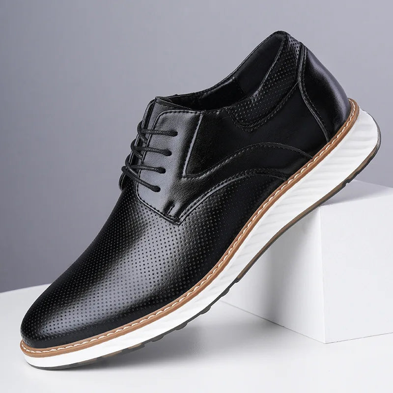 Lorenzo Vitali Lace-Up Shoes with Perforated Finish Ash & Harbor