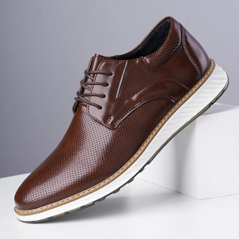 Lorenzo Vitali Lace-Up Shoes with Perforated Finish Ash & Harbor