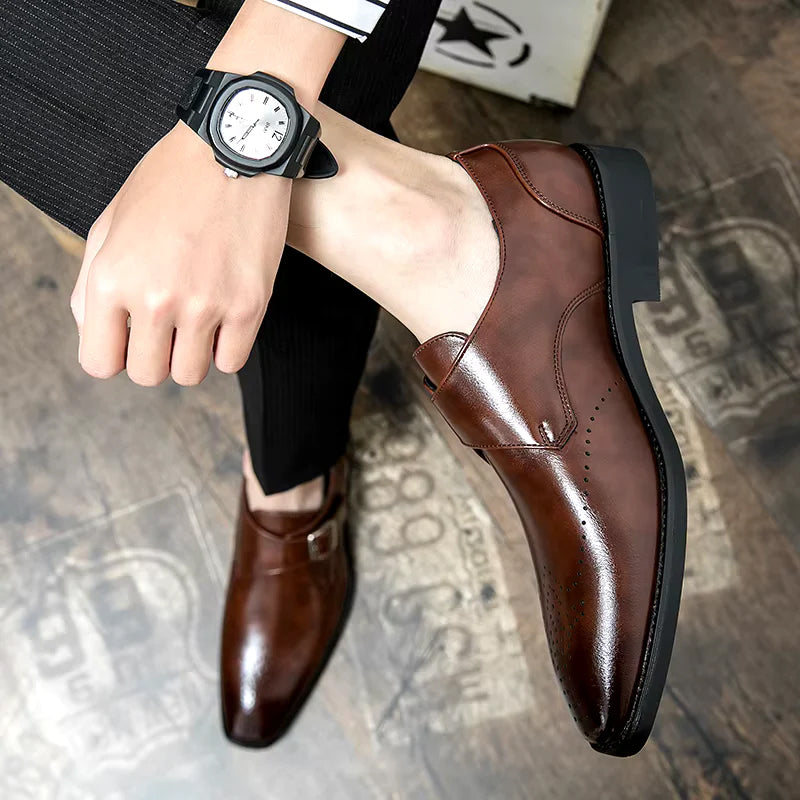 Lorenzo Vitali Monk Strap Dress Shoes Ash & Harbor