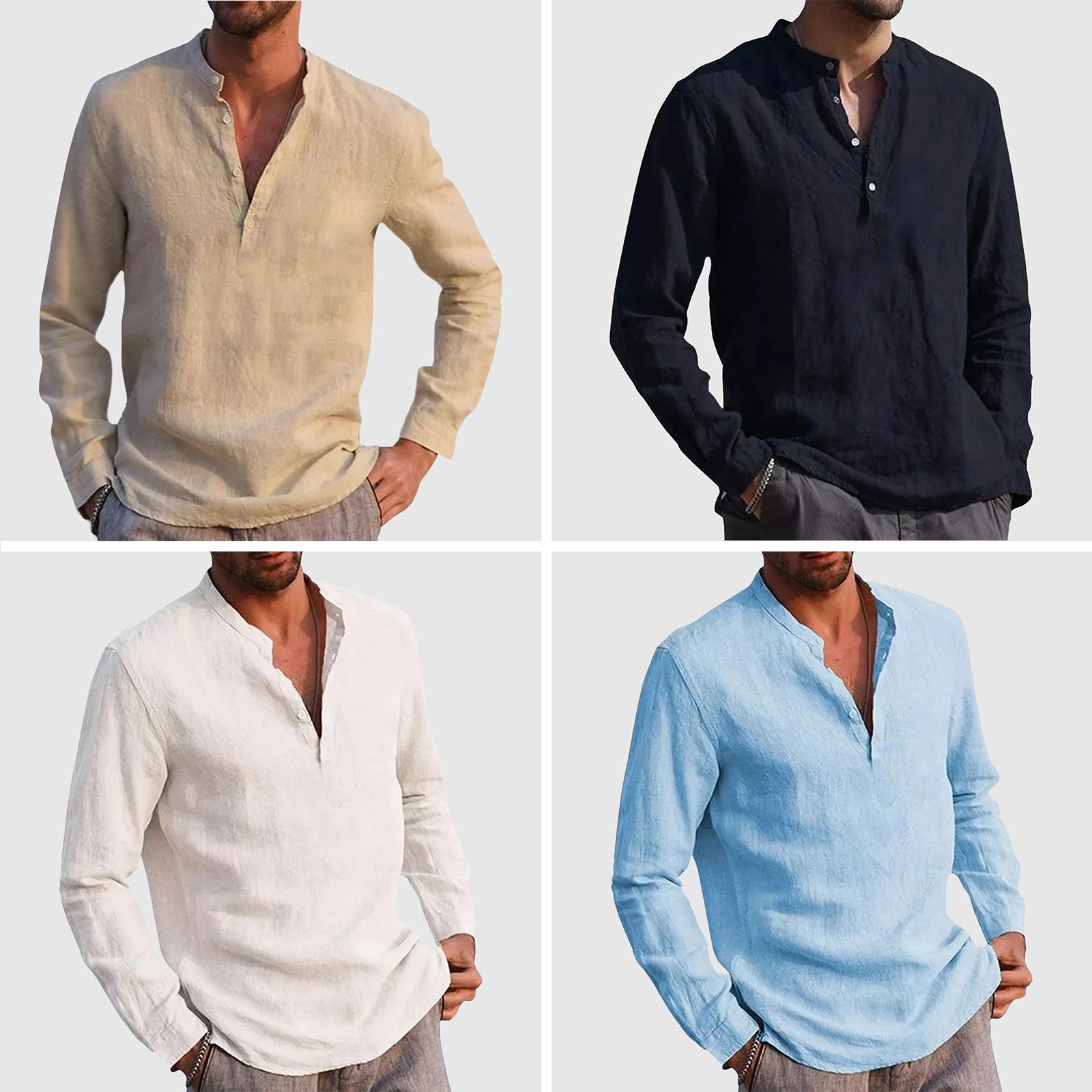 Lorenzo Vitali Nomad Linen Shirt Ash & Harbor