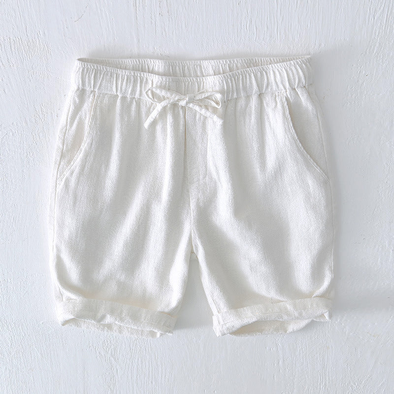 Lorenzo Vitali Ocean Breeze Linen Shorts Ash & Harbor