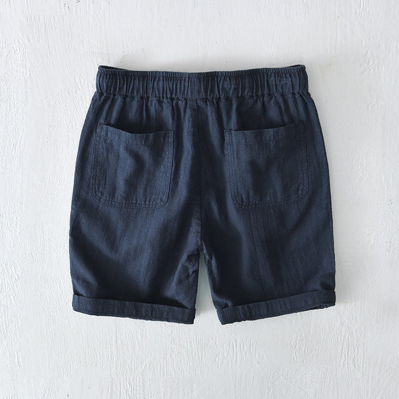 Lorenzo Vitali Ocean Breeze Linen Shorts Ash & Harbor