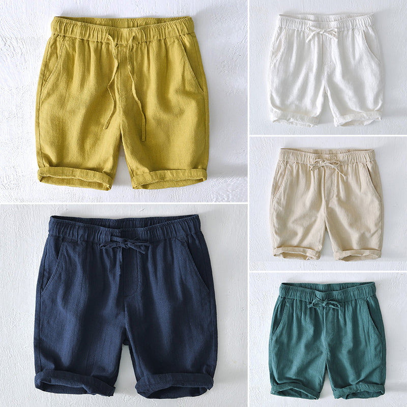 Lorenzo Vitali Ocean Breeze Linen Shorts Ash & Harbor