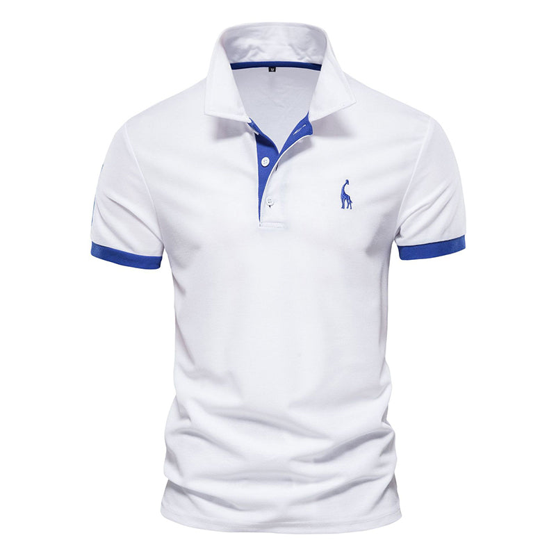 Lorenzo Vitali Polo Shirt with Contrast Detailing Ash & Harbor