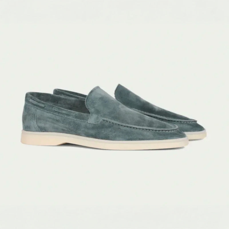 Lorenzo Vitali Rieti Suede Loafers Ash & Harbor