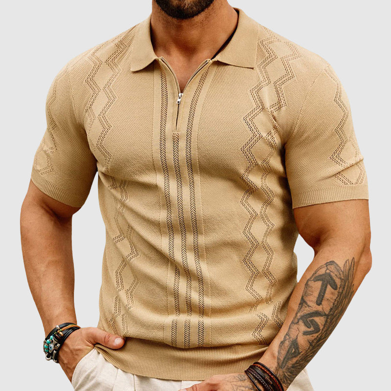 Lorenzo Vitali SilkKnit Polo Shirt Ash & Harbor