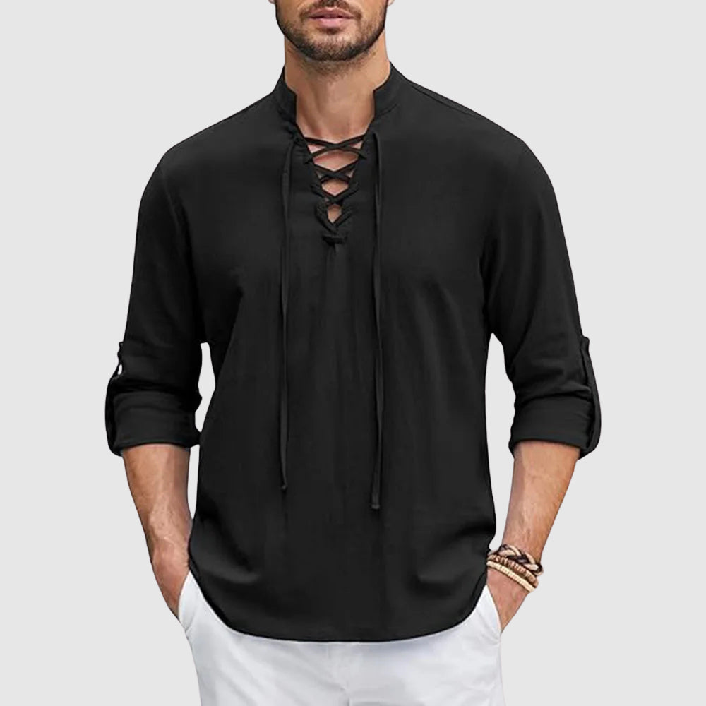 Lorenzo Vitali Valor Linen Shirt Ash & Harbor