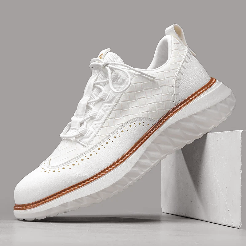 Men’s Casual Leather Oxford-Style Sneakers Ash & Harbor