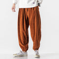 Men’s Loose Corduroy Pants with Elastic Cuffs Ash & Harbor