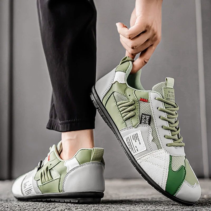 Men’s Multi-Tone Sneakers with Layered Stitch Design Ash & Harbor