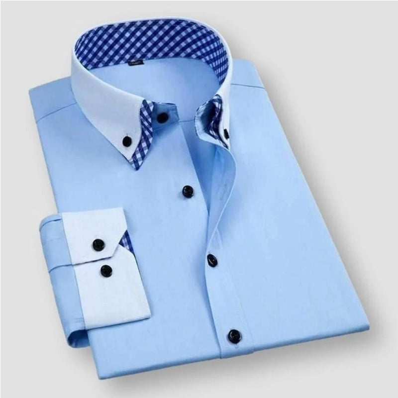 Men’s Contrast Collar Dress Shirt Ash & Harbor