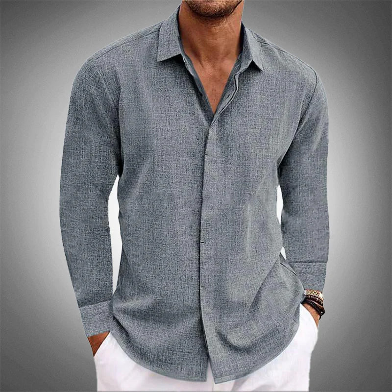 Roberto Russo Amsterdam Linen Shirt Ash & Harbor