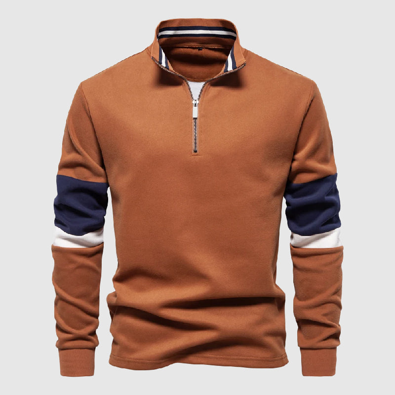 Roberto Russo Casual Patchwork Pullover Ash & Harbor