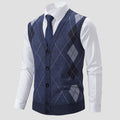 Roberto Russo Diamond Knitted Vest Ash & Harbor