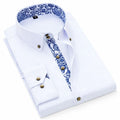 Roberto Russo Dress Shirt with Patterned Inner Detail Ash & Harbor