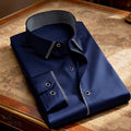 Roberto Russo Smooth Finish Button-Up Shirt Ash & Harbor