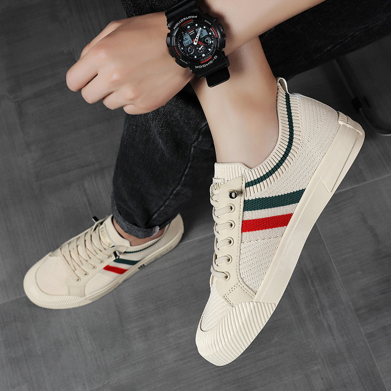 Roberto Russo Sneakers with Contrast Side Stripes Ash & Harbor