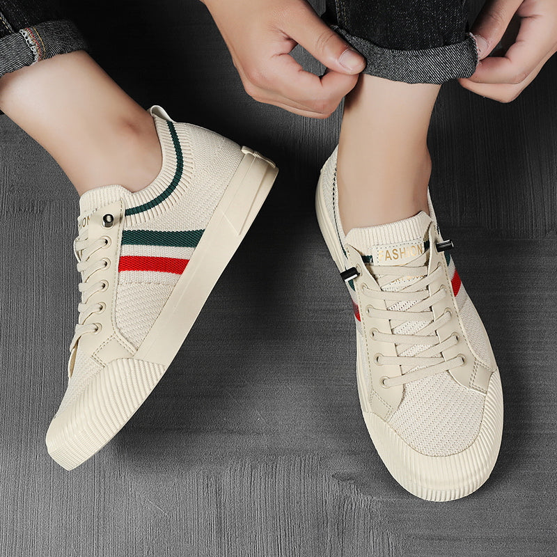 Roberto Russo Sneakers with Contrast Side Stripes Ash & Harbor