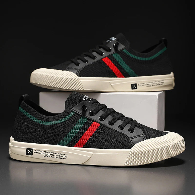 Roberto Russo Sneakers with Contrast Side Stripes Ash & Harbor