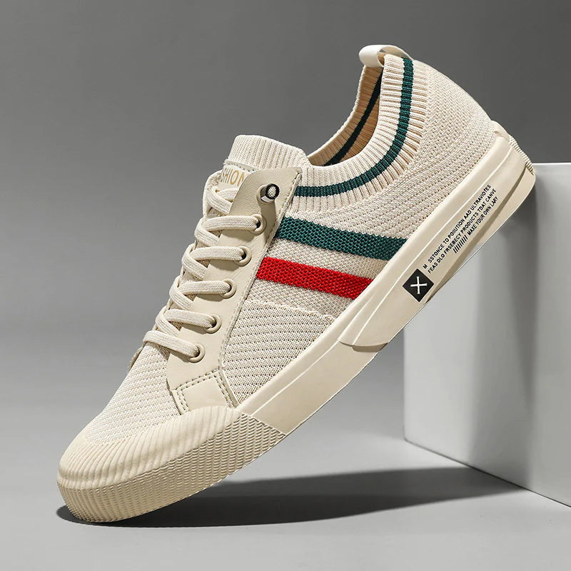 Roberto Russo Sneakers with Contrast Side Stripes Ash & Harbor