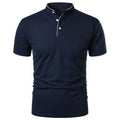 Roberto Russo Stand Collar T-Shirt with Contrast Trim Ash & Harbor