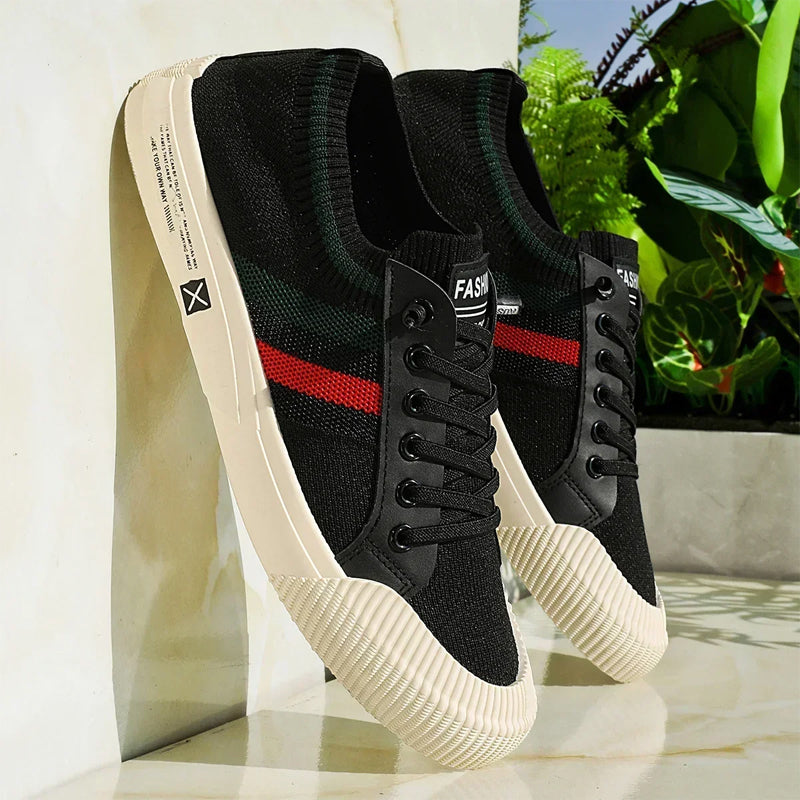 Roberto Russo Lace-Up Sneakers with Mesh Upper Ash & Harbor