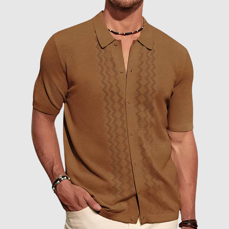 Roberto Russo Summer Knitted Shirt Ash & Harbor