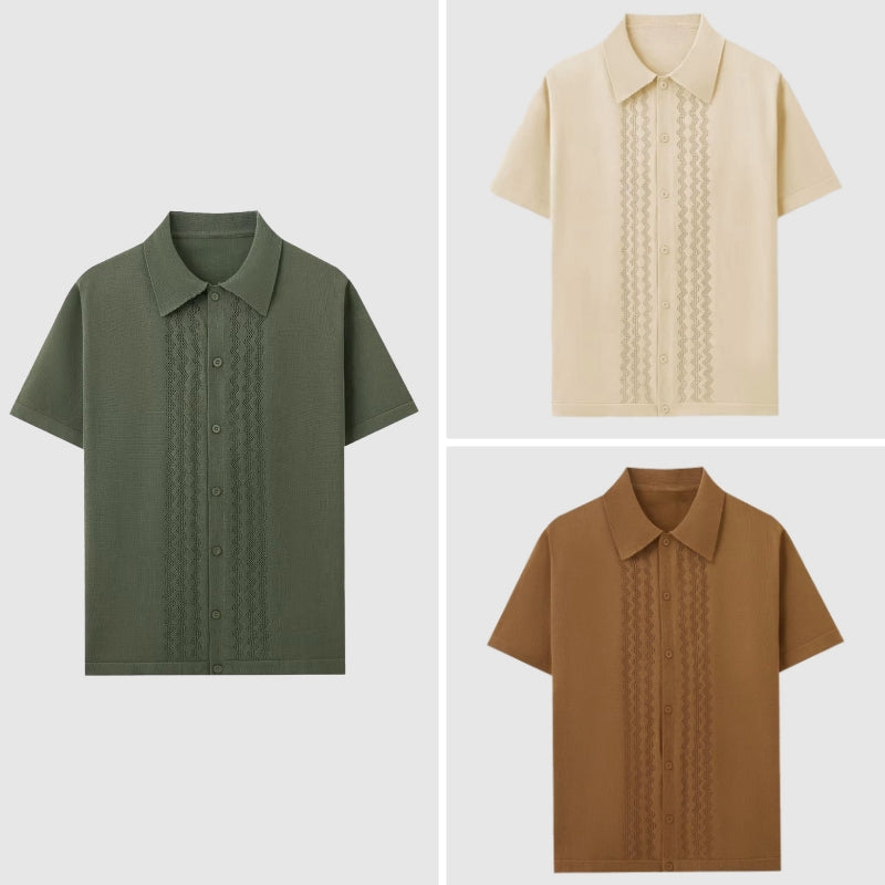 Roberto Russo Summer Knitted Shirt Ash & Harbor