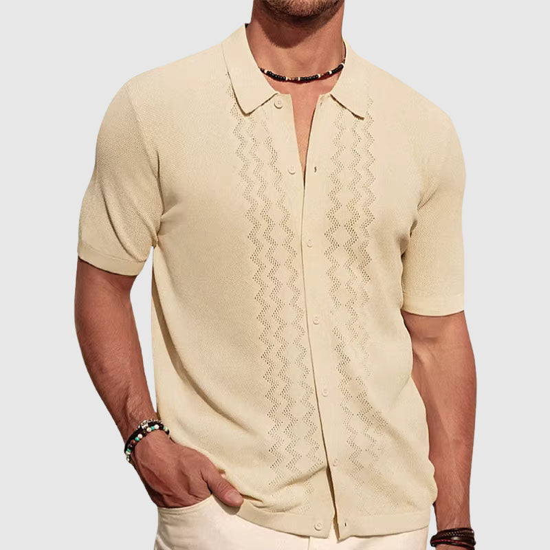 Roberto Russo Summer Knitted Shirt Ash & Harbor