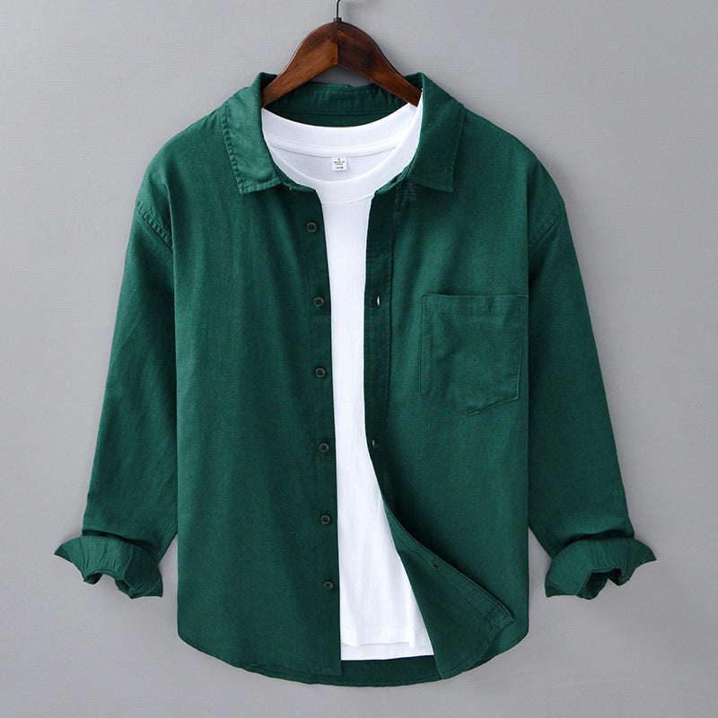 Theodore Willow Azure Linen Shirt Ash & Harbor