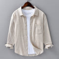 Theodore Willow Azure Linen Shirt Ash & Harbor