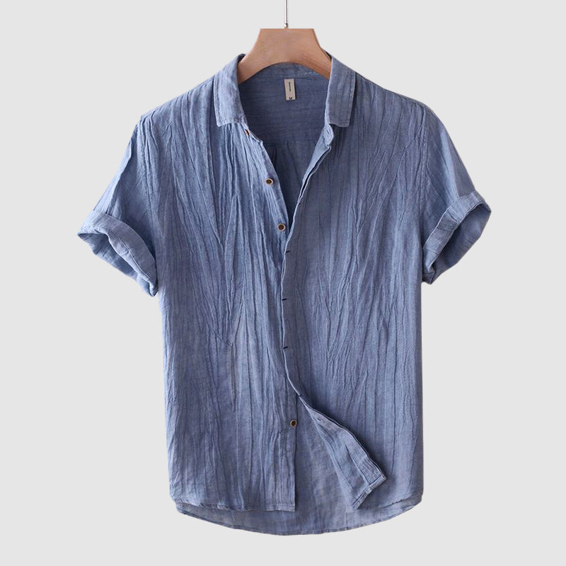 Theodore Willow Bologna Linen Shirt Ash & Harbor