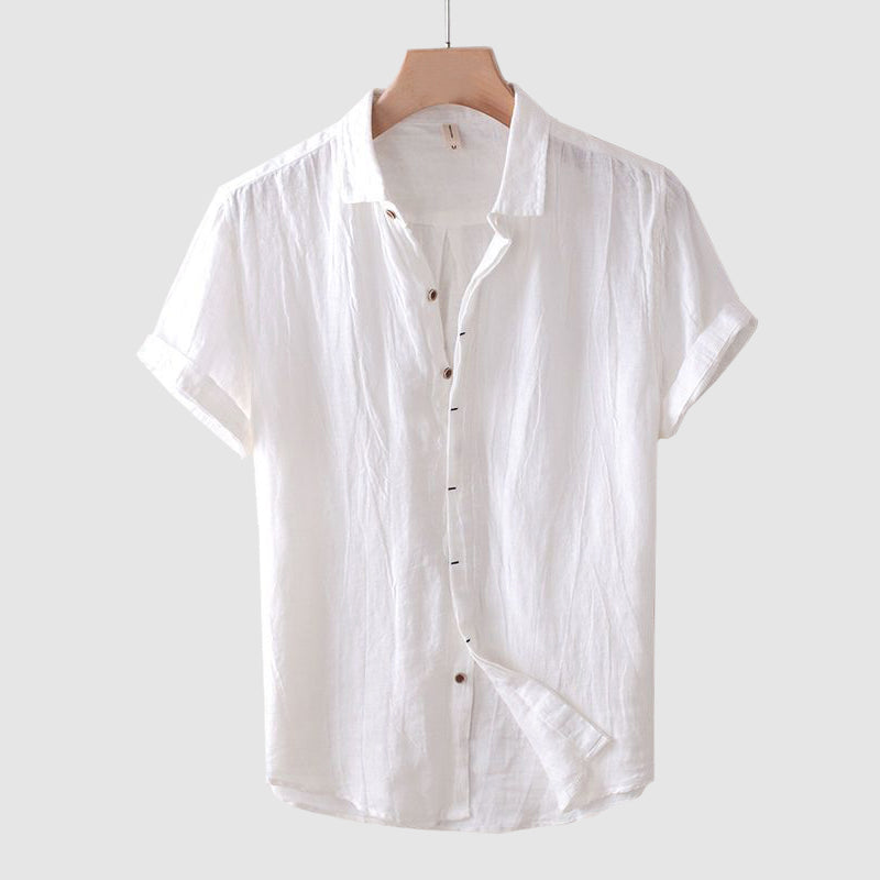 Theodore Willow Bologna Linen Shirt Ash & Harbor