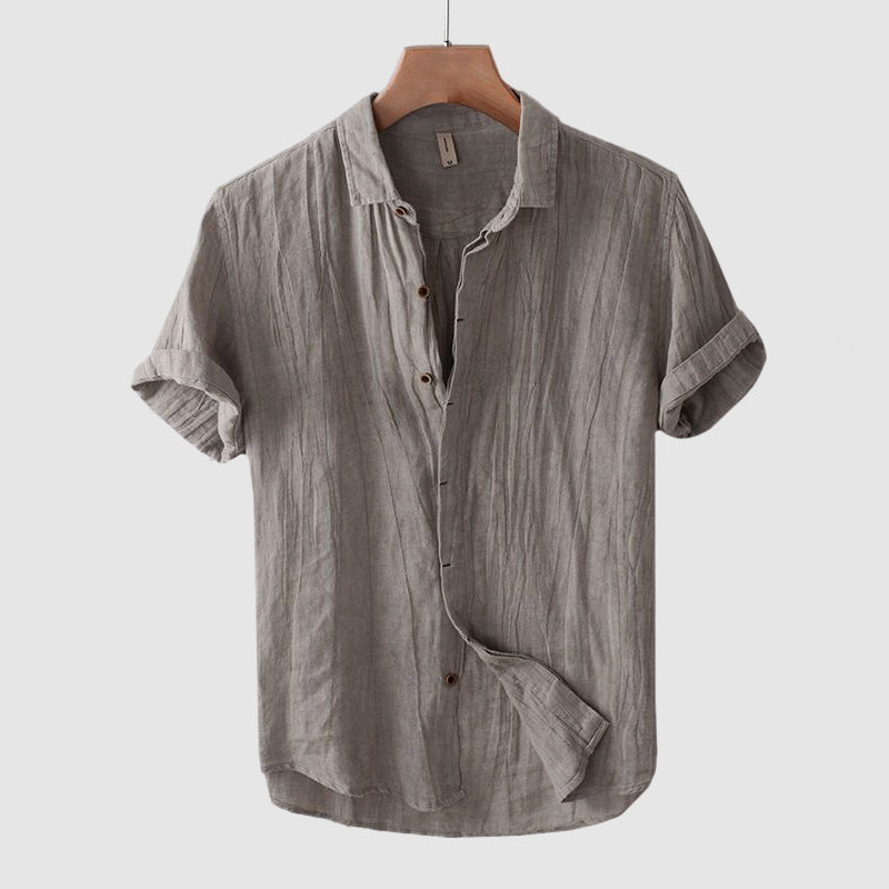 Theodore Willow Bologna Linen Shirt Ash & Harbor