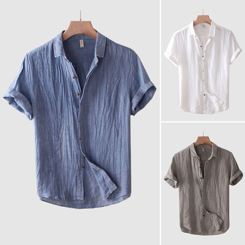 Theodore Willow Bologna Linen Shirt Ash & Harbor