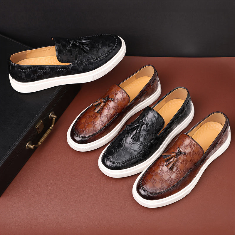 Theodore Willow Embossed Texture Loafers Ash & Harbor