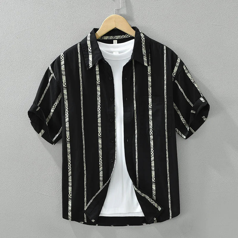 Theodore Willow Ipanema Cotton Shirt Ash & Harbor