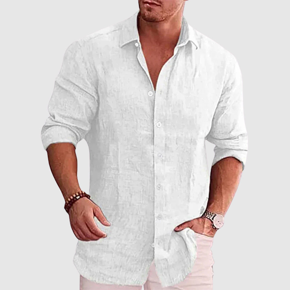 Theodore Willow Rustic Linen Shirt Ash & Harbor