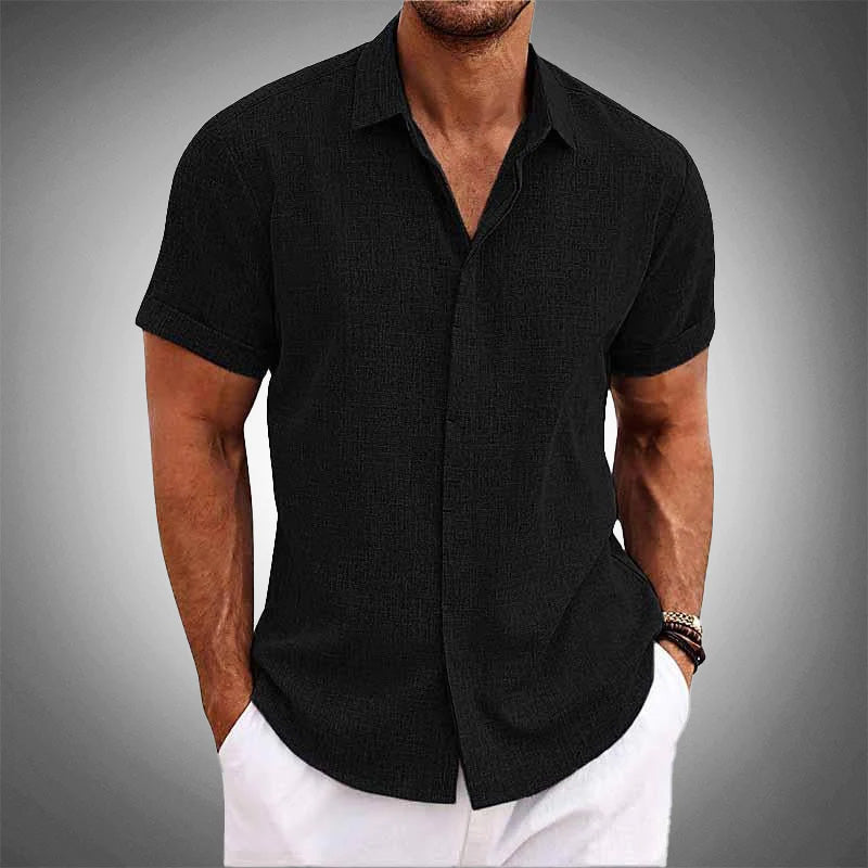 Theodore Willow Tropical Linen Shirt Ash & Harbor