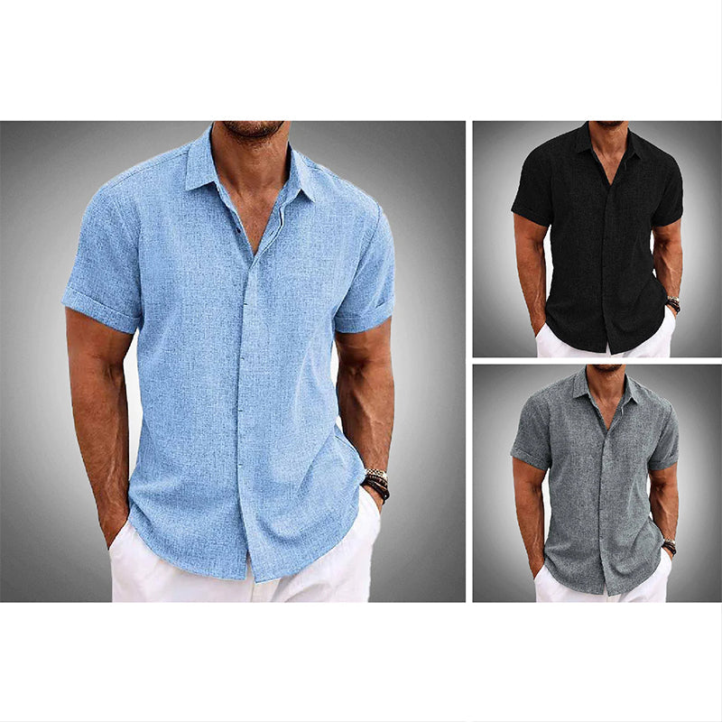 Theodore Willow Tropical Linen Shirt Ash & Harbor