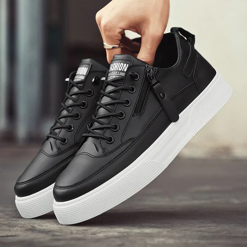 Weston Premium Leather Sneakers Ash & Harbor