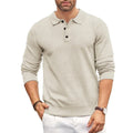 Elegant Knit Sweater for Men with Polo Collar Ash & Harbor