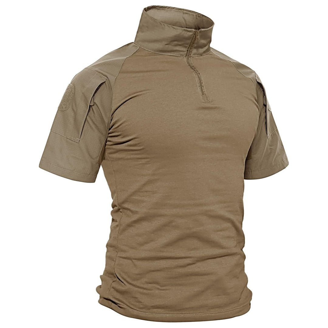 Men's Tactical Combat Shirt Ripstop Performance Tee-Men's tops-Calvin Hart-Khaki-S-Calvin Hart