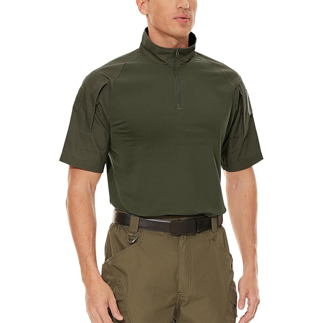 Men's Tactical Combat Shirt Ripstop Performance Tee-Men's tops-Calvin Hart-Army Green-S-Calvin Hart