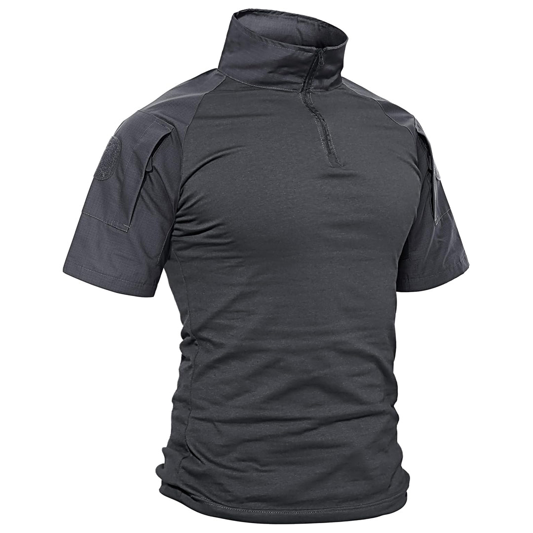 Men's Tactical Combat Shirt Ripstop Performance Tee-Men's tops-Calvin Hart-Grey-S-Calvin Hart