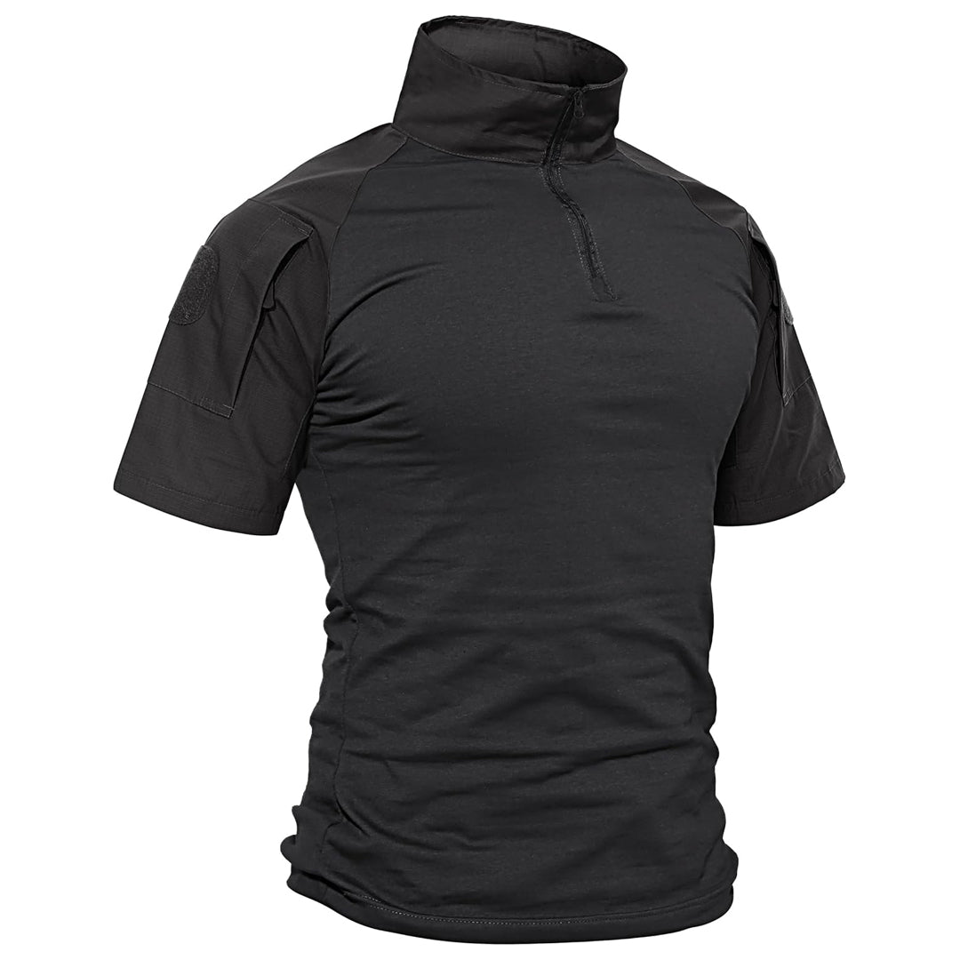 Men's Tactical Combat Shirt Ripstop Performance Tee-Men's tops-Calvin Hart-Black-S-Calvin Hart