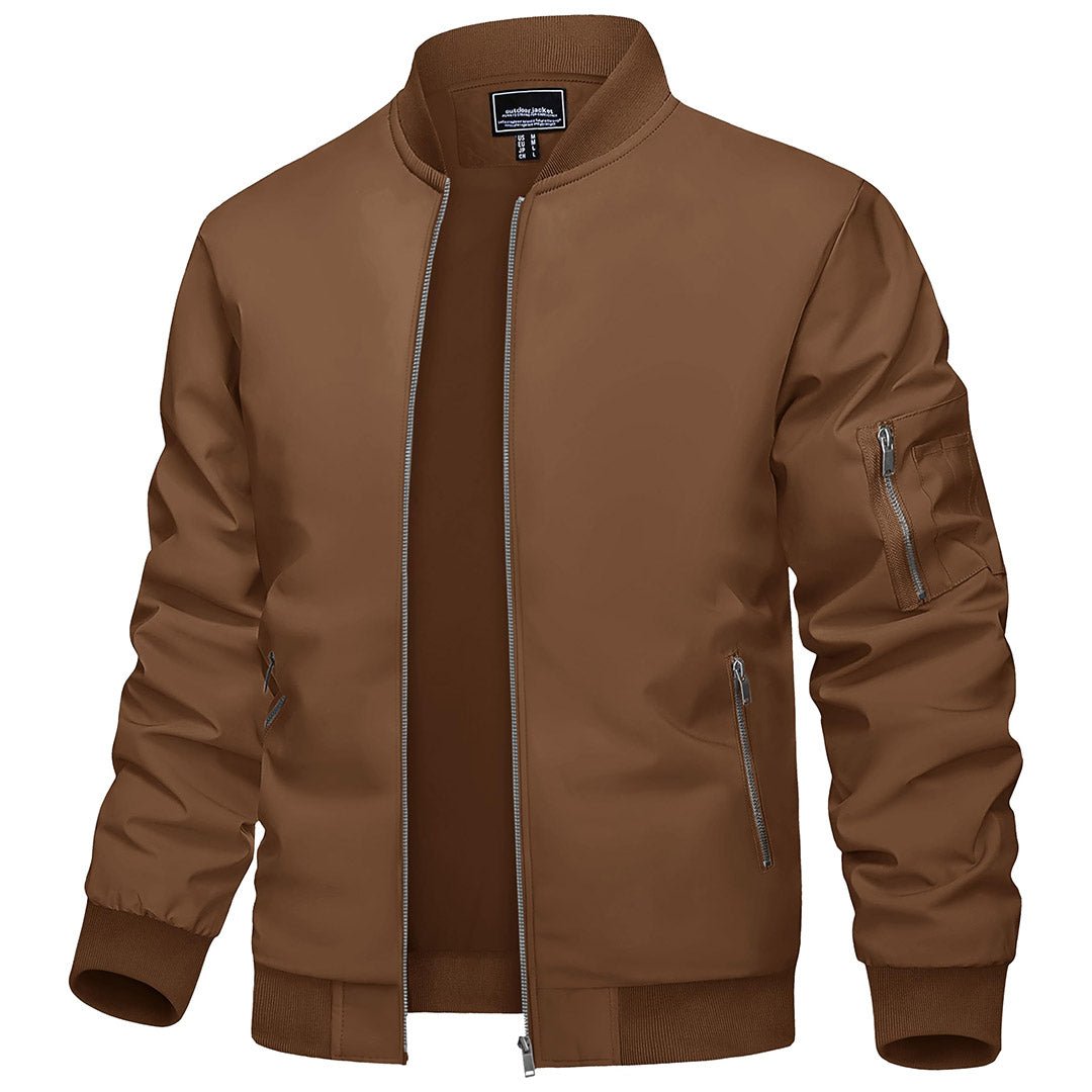 Vintage Bomber Flight Jacket Zip-Pocket