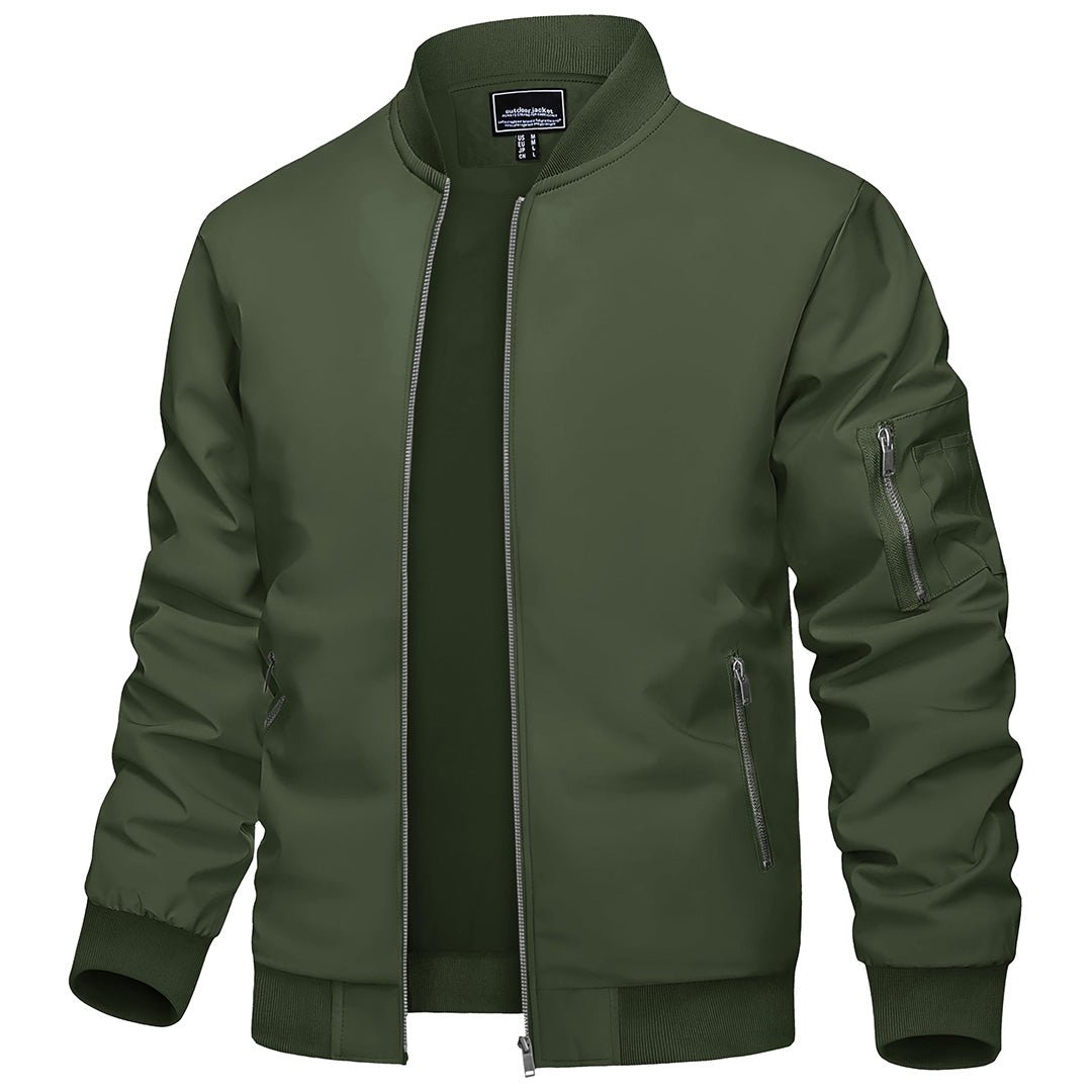 Vintage Bomber Flight Jacket Zip-Pocket