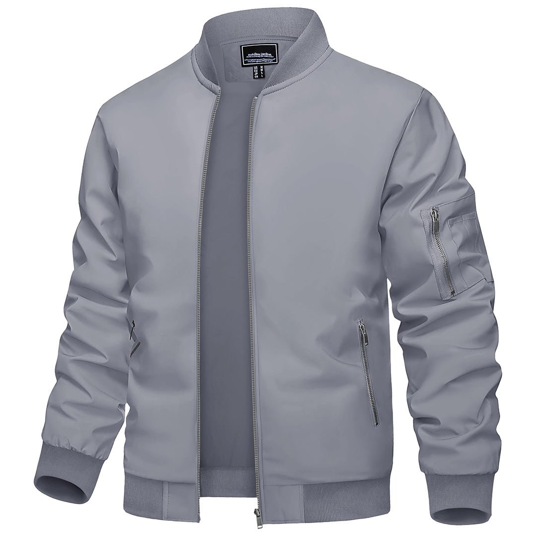 Vintage Bomber Flight Jacket Zip-Pocket